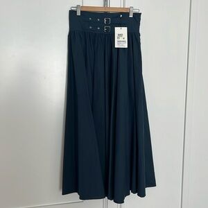 MEIMEIJ designer nwt women’s midi skirt navy blue size 6
